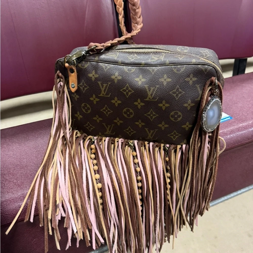 Louis Vuitton Brown Monogram Multi-Tone Fringe Shoulder Bag